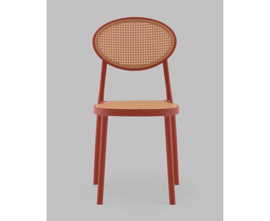 Стул Junie пластиковый красный, изображение 3 | Интернет магазин мебели и декора LifeDekor