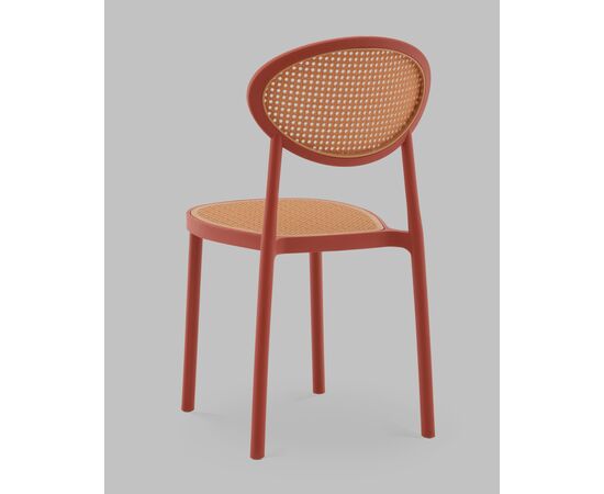 Стул Junie пластиковый красный, изображение 6 | Интернет магазин мебели и декора LifeDekor