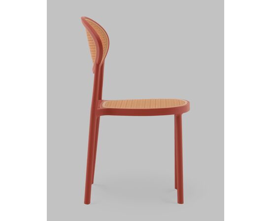 Стул Junie пластиковый красный, изображение 4 | Интернет магазин мебели и декора LifeDekor