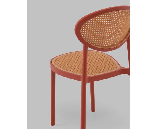 Стул Junie пластиковый красный, изображение 7 | Интернет магазин мебели и декора LifeDekor