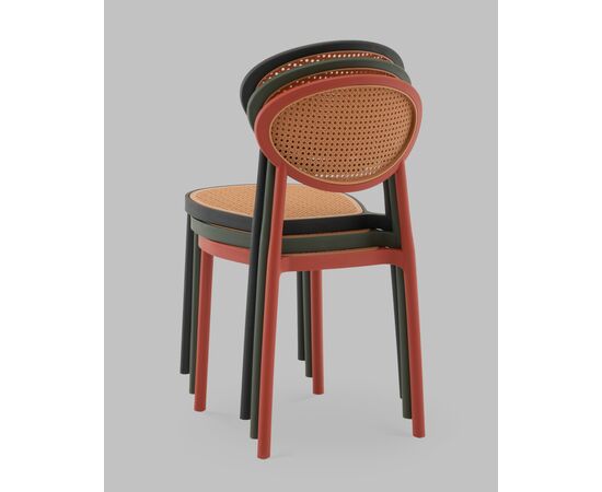 Стул Junie пластиковый красный, изображение 10 | Интернет магазин мебели и декора LifeDekor