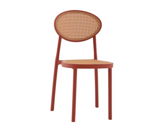 Стул Junie пластиковый красный | Интернет магазин мебели и декора LifeDekor