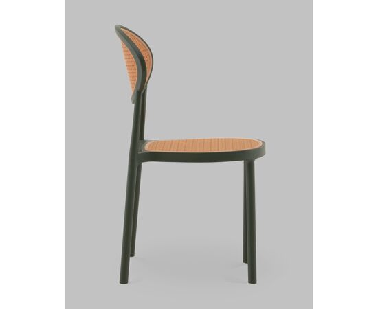 Стул Junie пластиковый зелёный, изображение 4 | Интернет магазин мебели и декора LifeDekor