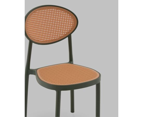 Стул Junie пластиковый зелёный, изображение 8 | Интернет магазин мебели и декора LifeDekor