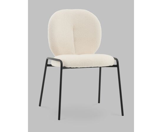 Стул Моллек букле молочный, изображение 2 | Интернет магазин мебели и декора LifeDekor