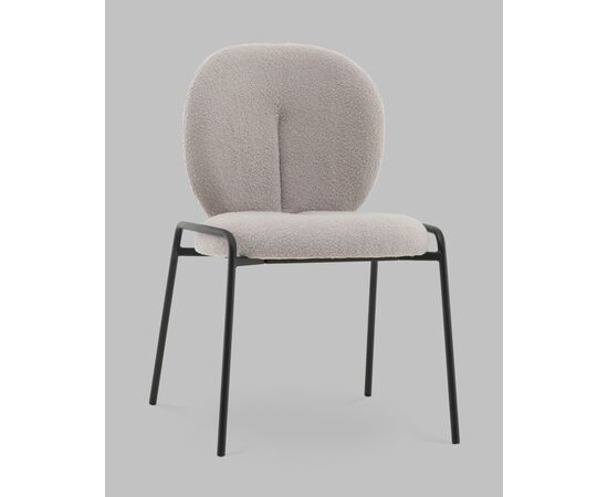 Стул Моллек букле светло-серый, изображение 2 | Интернет магазин мебели и декора LifeDekor