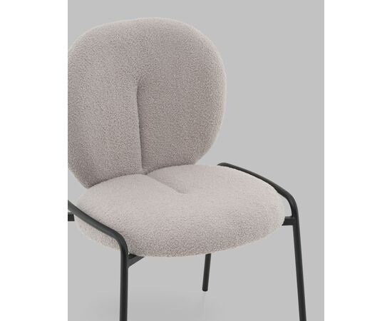 Стул Моллек букле светло-серый, изображение 8 | Интернет магазин мебели и декора LifeDekor