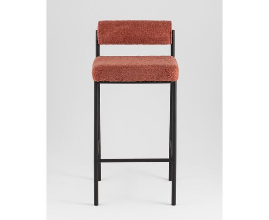 Стул полубарный Балла букле коралловый, изображение 3 | Интернет магазин мебели и декора LifeDekor