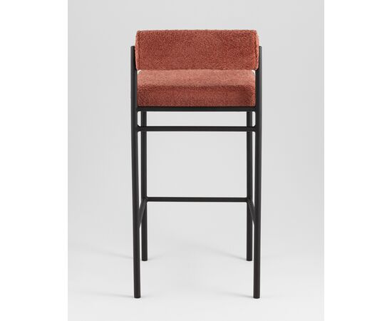 Стул полубарный Балла букле коралловый, изображение 5 | Интернет магазин мебели и декора LifeDekor