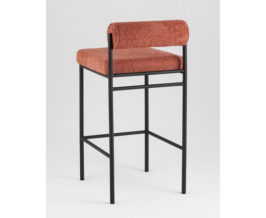 Стул полубарный Балла букле коралловый, изображение 6 | Интернет магазин мебели и декора LifeDekor