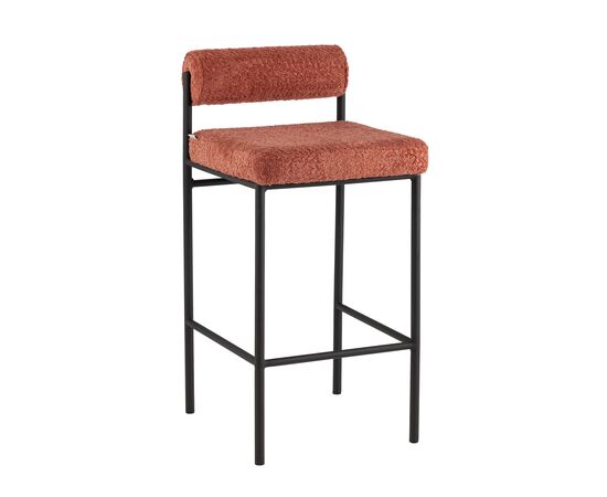 Стул полубарный Балла букле коралловый | Интернет магазин мебели и декора LifeDekor