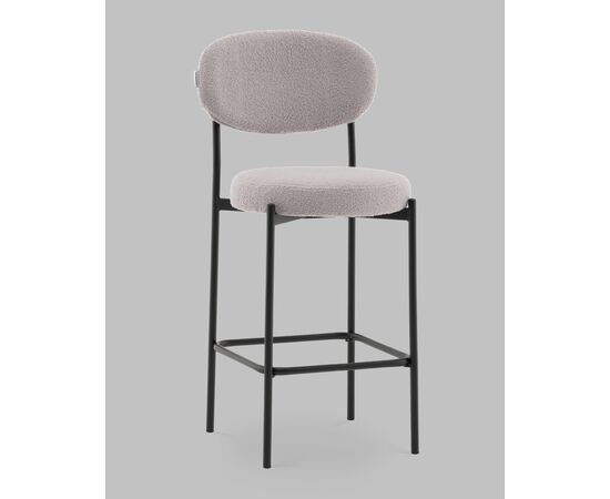 Стул полубарный Бриф DD букле светло-серый, изображение 2 | Интернет магазин мебели и декора LifeDekor