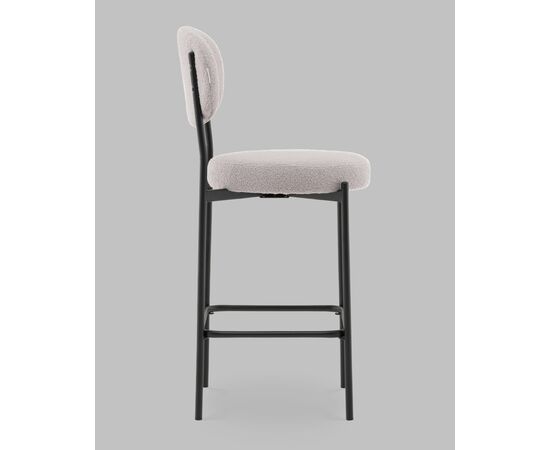 Стул полубарный Бриф DD букле светло-серый, изображение 4 | Интернет магазин мебели и декора LifeDekor