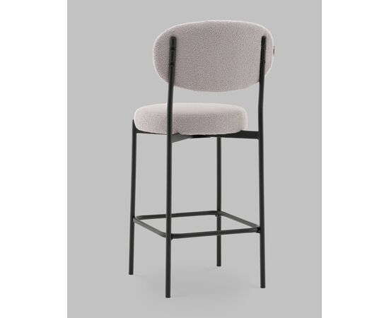 Стул полубарный Бриф DD букле светло-серый, изображение 6 | Интернет магазин мебели и декора LifeDekor