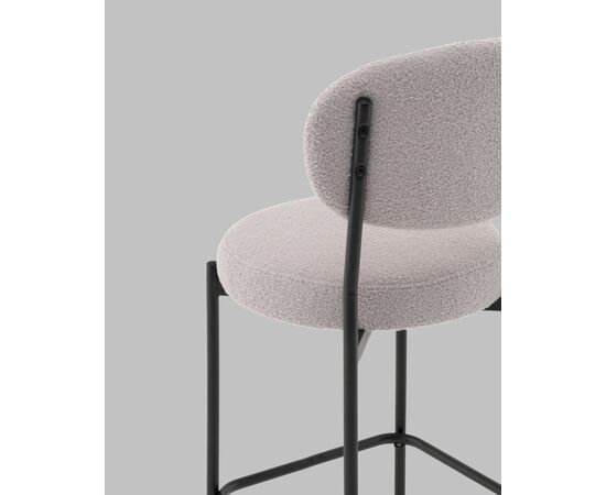 Стул полубарный Бриф DD букле светло-серый, изображение 7 | Интернет магазин мебели и декора LifeDekor