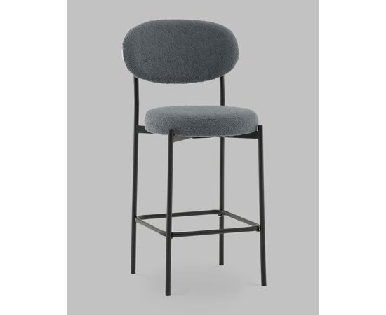 Стул полубарный Бриф DD букле темно-серый, изображение 2 | Интернет магазин мебели и декора LifeDekor