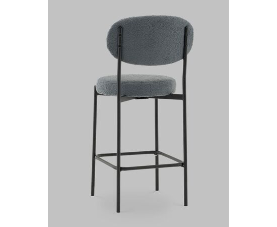 Стул полубарный Бриф DD букле темно-серый, изображение 5 | Интернет магазин мебели и декора LifeDekor