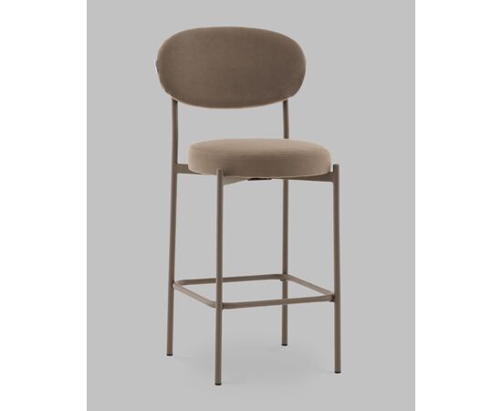 Стул Полубарный Бриф DD велюр капучино каркас капучино муар, изображение 2 | Интернет магазин мебели и декора LifeDekor