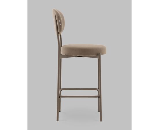 Стул Полубарный Бриф DD велюр капучино каркас капучино муар, изображение 4 | Интернет магазин мебели и декора LifeDekor