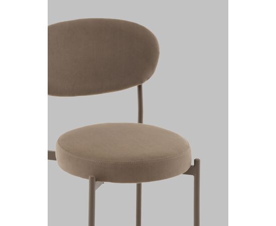 Стул Полубарный Бриф DD велюр капучино каркас капучино муар, изображение 7 | Интернет магазин мебели и декора LifeDekor