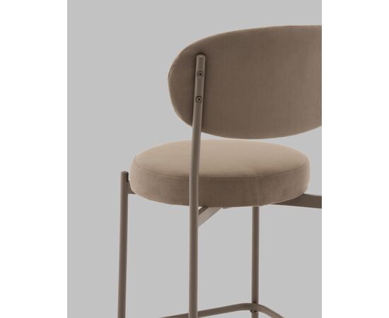 Стул Полубарный Бриф DD велюр капучино каркас капучино муар, изображение 8 | Интернет магазин мебели и декора LifeDekor