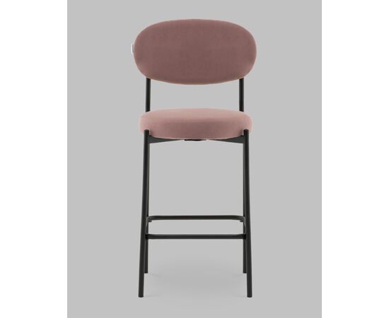 Стул Полубарный Бриф DD велюр пыльно-розовый, изображение 3 | Интернет магазин мебели и декора LifeDekor