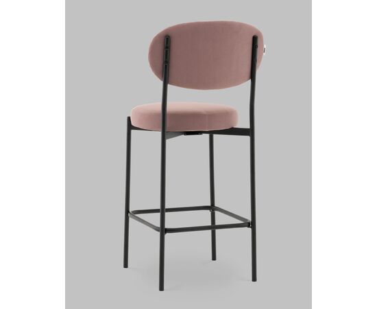 Стул Полубарный Бриф DD велюр пыльно-розовый, изображение 5 | Интернет магазин мебели и декора LifeDekor
