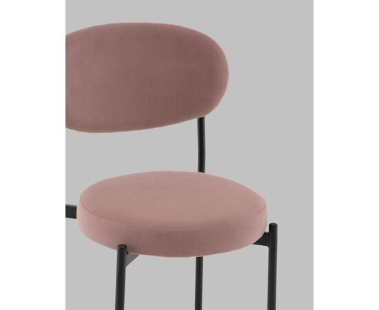 Стул Полубарный Бриф DD велюр пыльно-розовый, изображение 7 | Интернет магазин мебели и декора LifeDekor