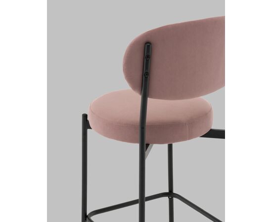 Стул Полубарный Бриф DD велюр пыльно-розовый, изображение 8 | Интернет магазин мебели и декора LifeDekor