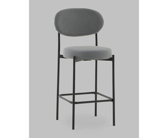 Стул Полубарный Бриф DD велюр серый, изображение 2 | Интернет магазин мебели и декора LifeDekor