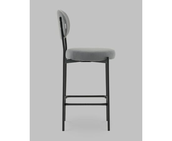 Стул Полубарный Бриф DD велюр серый, изображение 4 | Интернет магазин мебели и декора LifeDekor