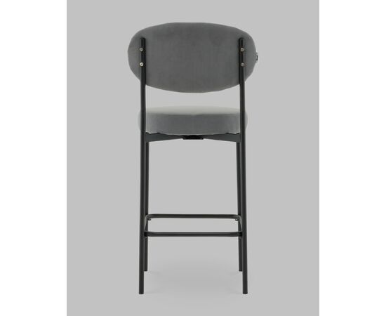 Стул Полубарный Бриф DD велюр серый, изображение 5 | Интернет магазин мебели и декора LifeDekor