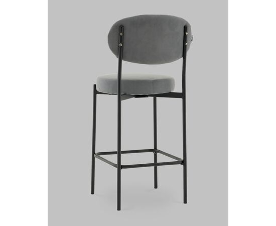 Стул Полубарный Бриф DD велюр серый, изображение 6 | Интернет магазин мебели и декора LifeDekor