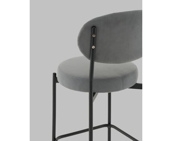 Стул Полубарный Бриф DD велюр серый, изображение 7 | Интернет магазин мебели и декора LifeDekor