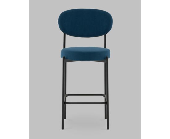 Стул Полубарный Бриф DD велюр синий, изображение 3 | Интернет магазин мебели и декора LifeDekor