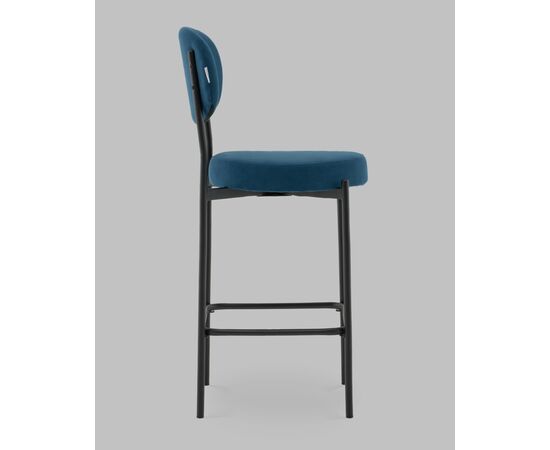 Стул Полубарный Бриф DD велюр синий, изображение 4 | Интернет магазин мебели и декора LifeDekor