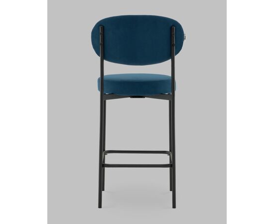 Стул Полубарный Бриф DD велюр синий, изображение 5 | Интернет магазин мебели и декора LifeDekor