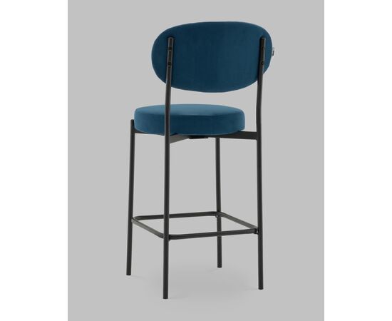 Стул Полубарный Бриф DD велюр синий, изображение 6 | Интернет магазин мебели и декора LifeDekor