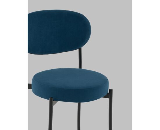 Стул Полубарный Бриф DD велюр синий, изображение 7 | Интернет магазин мебели и декора LifeDekor