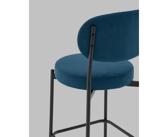Стул Полубарный Бриф DD велюр синий, изображение 8 | Интернет магазин мебели и декора LifeDekor