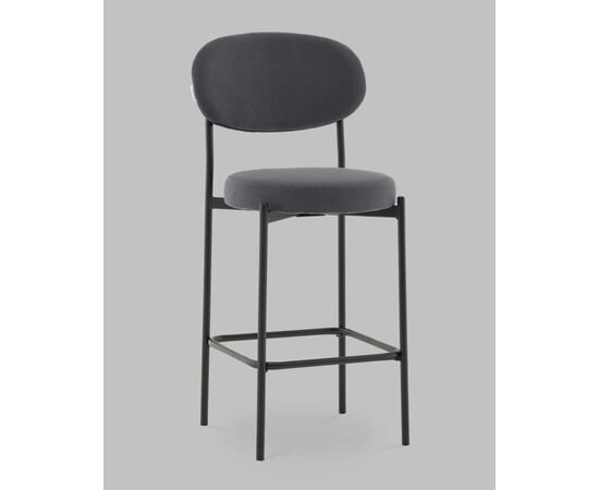 Стул Полубарный Бриф DD велюр тёмно-серый, изображение 2 | Интернет магазин мебели и декора LifeDekor