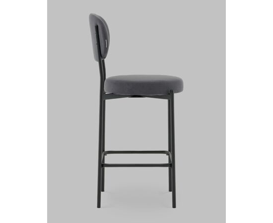 Стул Полубарный Бриф DD велюр тёмно-серый, изображение 4 | Интернет магазин мебели и декора LifeDekor