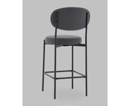 Стул Полубарный Бриф DD велюр тёмно-серый, изображение 7 | Интернет магазин мебели и декора LifeDekor