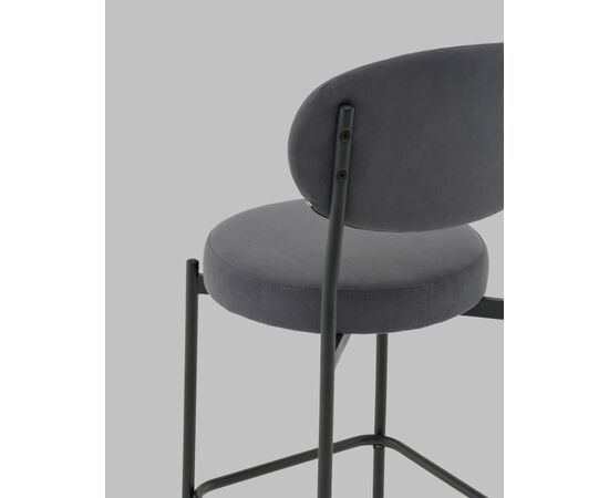 Стул Полубарный Бриф DD велюр тёмно-серый, изображение 8 | Интернет магазин мебели и декора LifeDekor