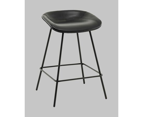 Стул полубарный Фуриоса экокожа чёрный, изображение 2 | Интернет магазин мебели и декора LifeDekor