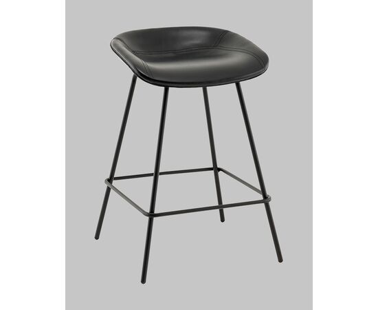 Стул полубарный Фуриоса экокожа чёрный, изображение 7 | Интернет магазин мебели и декора LifeDekor