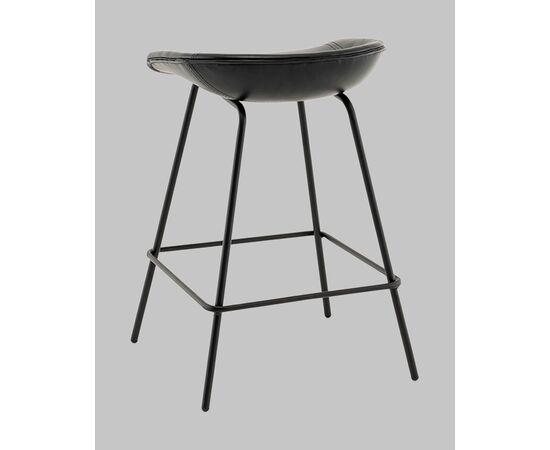 Стул полубарный Фуриоса экокожа чёрный, изображение 6 | Интернет магазин мебели и декора LifeDekor
