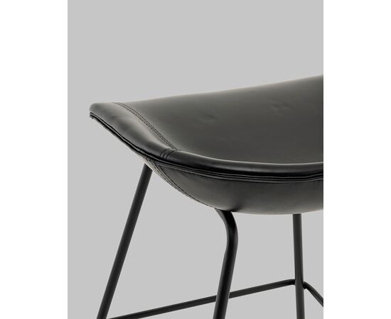Стул полубарный Фуриоса экокожа чёрный, изображение 9 | Интернет магазин мебели и декора LifeDekor