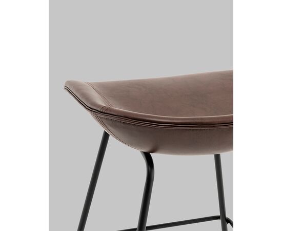 Стул полубарный Фуриоса экокожа коричневый, изображение 9 | Интернет магазин мебели и декора LifeDekor