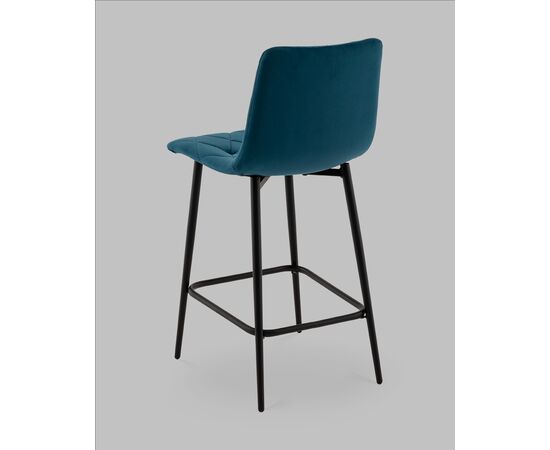Стул полубарный Одди Diamond велюр синий, изображение 6 | Интернет магазин мебели и декора LifeDekor